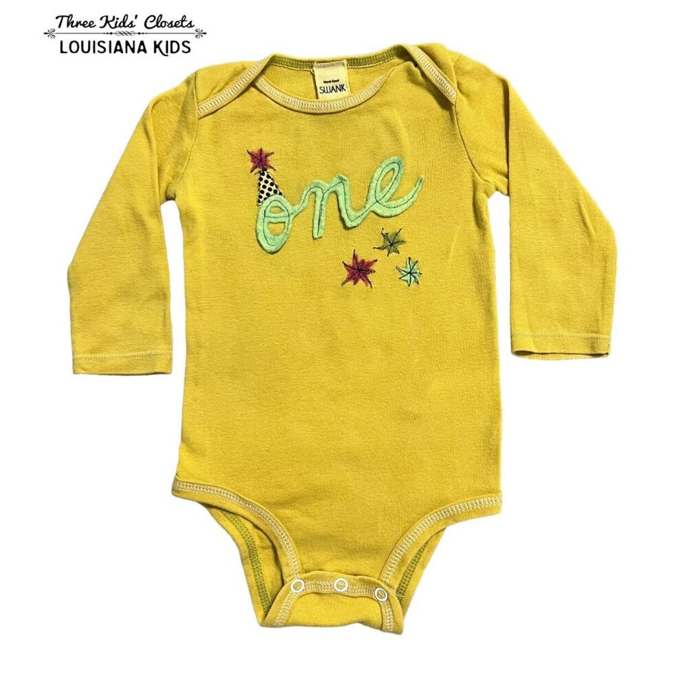 Swanky Shank 9m Small Shop Handmade 1st Birthday Bodysuit